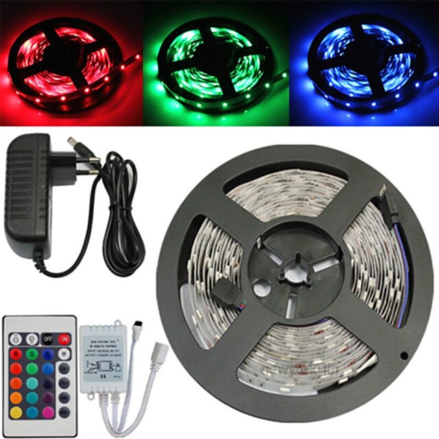  ZDM® Φωτολωρίδες RGB 150 LEDs RGB Τηλεχειριστήριο Μπορεί να κοπεί Με ροοστάτη Αδιάβροχη Αλλάζει Χρώμα Αυτοκόλλητο Συνδέσιμο 100-240V