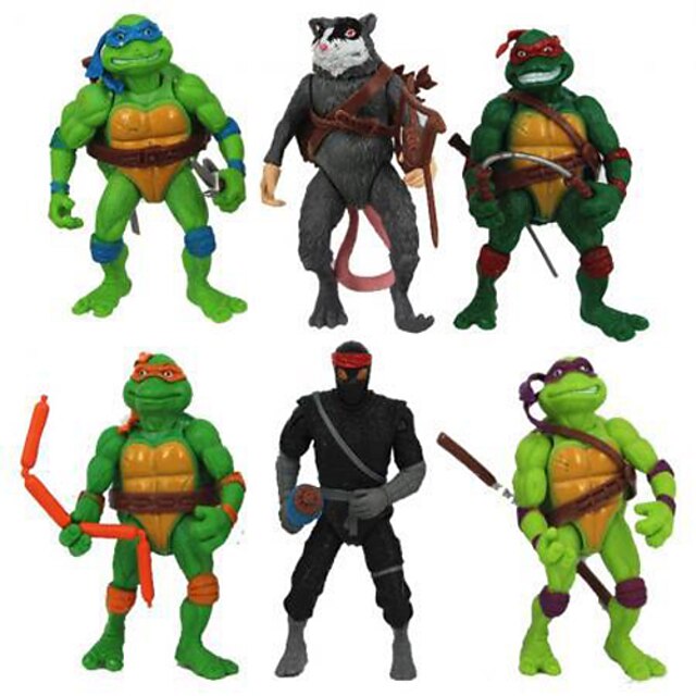 6pcs Ado Mutant Ninja Tortues Figurines D Action Collection Classique Jeu De Jouet Garcon De Hauteur De 21 A