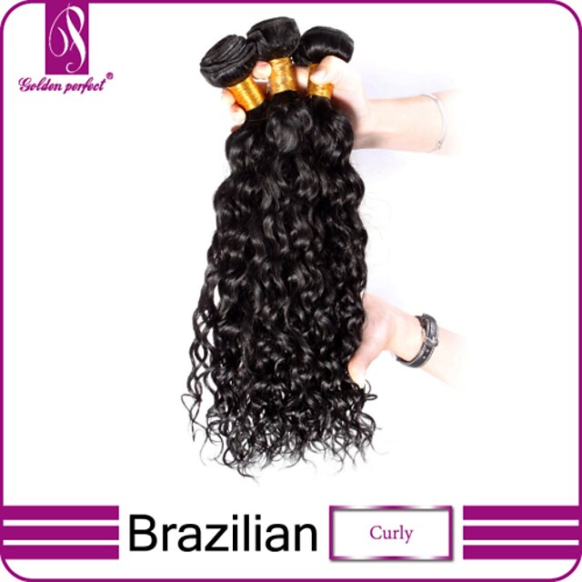  Бразильские волосы Кудрявый Ткет человеческих волос 3 предмета 0.3