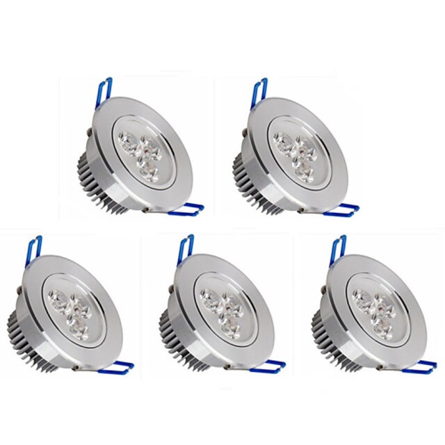  5pcs LED Recessed Lights 350 lm 3 LED Beads High Power LED Dimmable Warm White Cold White / 5 pcs / RoHS