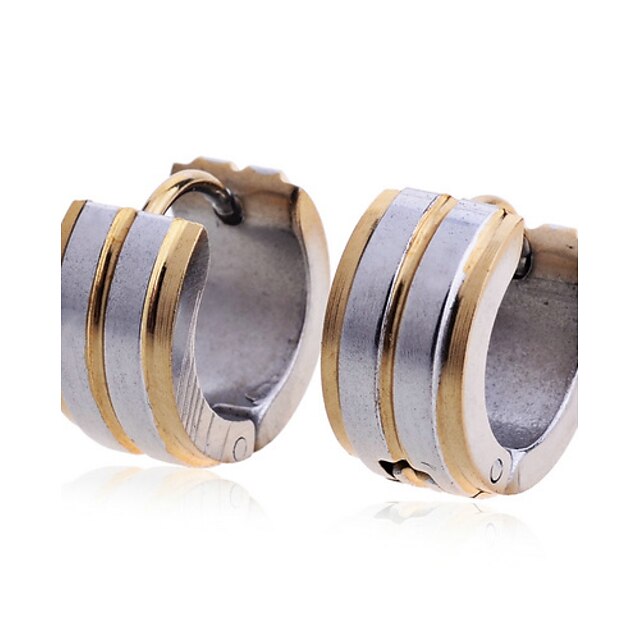  Women's Stud Earrings Fashion European Stainless Steel Gold Plated Jewelry Party Daily Casual