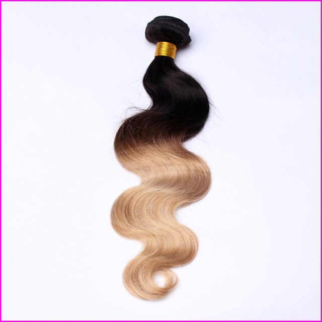  1 Bundle Peruvian Hair Body Wave Virgin Human Hair 300 g Ombre Hair Weaves / Hair Bulk Ombre Human Hair Weaves Human Hair Extensions / 10A