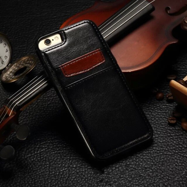  Case For iPhone 7 / iPhone 7 Plus / iPhone 6s Plus iPhone 7 Plus / iPhone 7 / iPhone 6s Plus Card Holder Back Cover Solid Colored Hard PU Leather