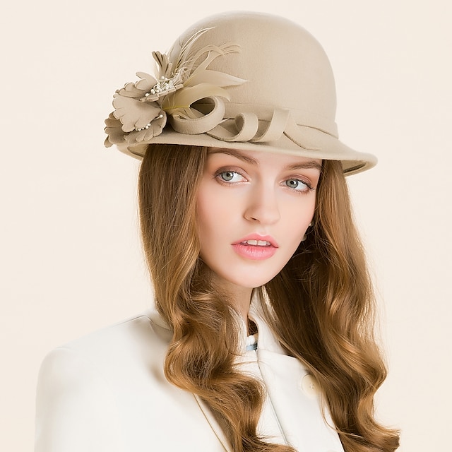  للمرأة صوف خوذة-زفاف مناسبة خاصة فضفاضسبور في الهواء الطلق القبعات 1 قطعة