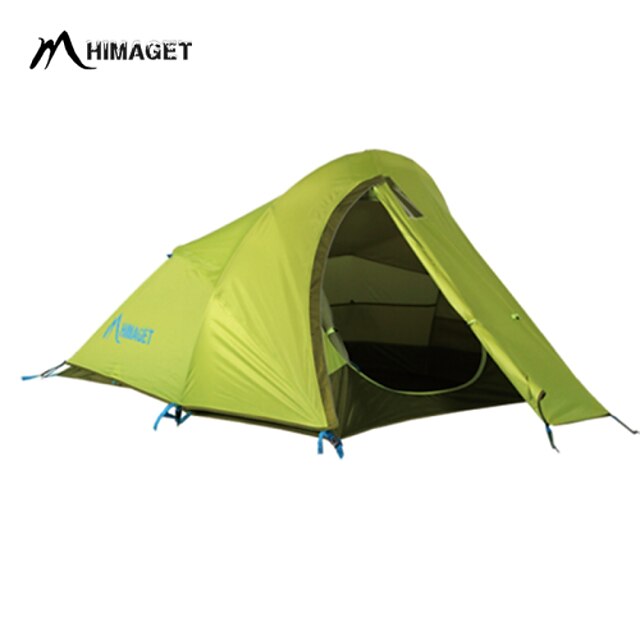  HIMAGET 2 person Tent Outdoor Waterproof Windproof Rain Waterproof Double Layered Camping Tent >3000 mm for Hunting Fishing Hiking Polyester Taffeta Oxford Aluminium