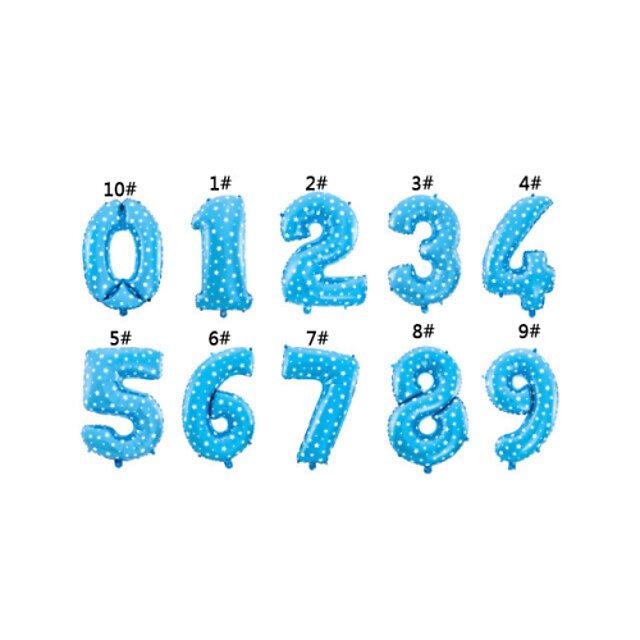  Nové 10ks 20inch modré balónky Nový rok 2015 digitální hliníkovou fólií svatební party dekorace oblečený Fóliové balónky