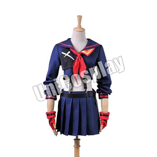  Inspired by Cosplay Cosplay Anime Cosplay Costumes Japanese Cosplay Suits Patchwork Top / Skirt / Gloves For Women's / Bow / More Accessories / Bow / More Accessories