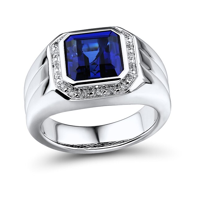  Ringen,Sterlingzilver Diamant / imitatie Sapphire / imitatie Diamond Rechthoekige vorm Feest / Dagelijks / Causaal / Sport / n.v.t.