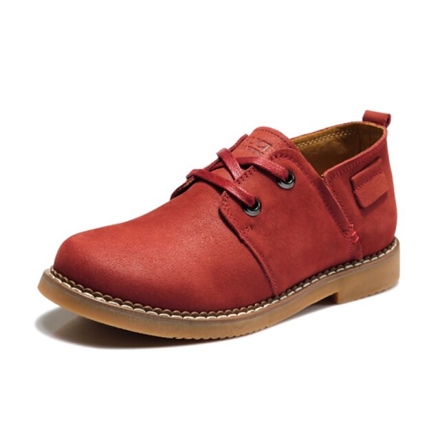  Oxford-kengät - Tasapohja - Naisten kengät - Nahka - Ruskea / Burgundy - Häät / Toimisto / Rento - Comfort