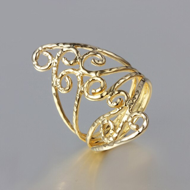  Pentru femei Band Ring degetul mare Auriu 18K Placat cu Aur Placat Auriu Neobijnuit Design Unic Modă Nuntă Petrecere Bijuterii