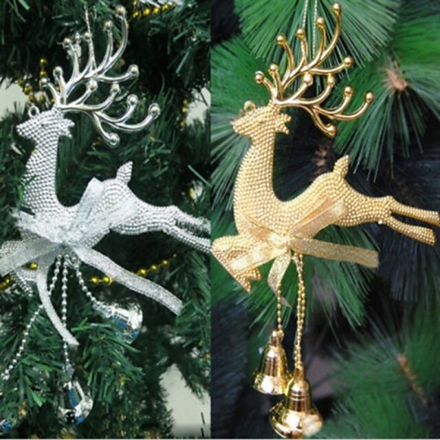  Home Christmas Tree Ornament Deer Chital Hanging Xmas Baubles Party Decoration