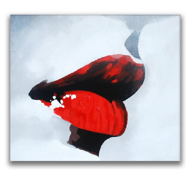  iarts® røde læber kvinder væg kunst mode olie maleri