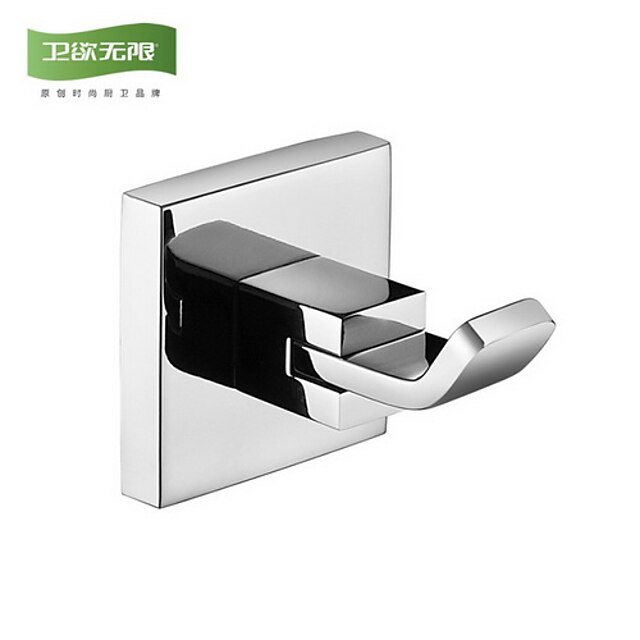  Robe Hook Stainless Steel Wall Mounted 50 x 60 x 50mm (1.97 x 2.36 x 1.97 Stainless Steel Contemporary