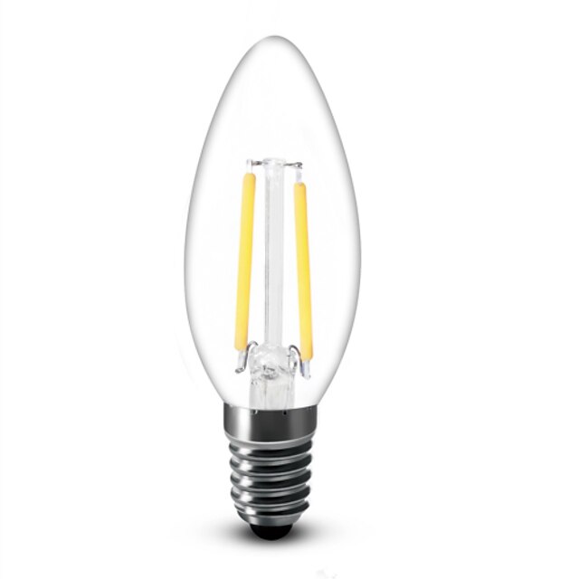  E14 LED-kaarslampen C35 2 COB 200 lm Warm wit 2700 K Decoratief AC 220-240 V