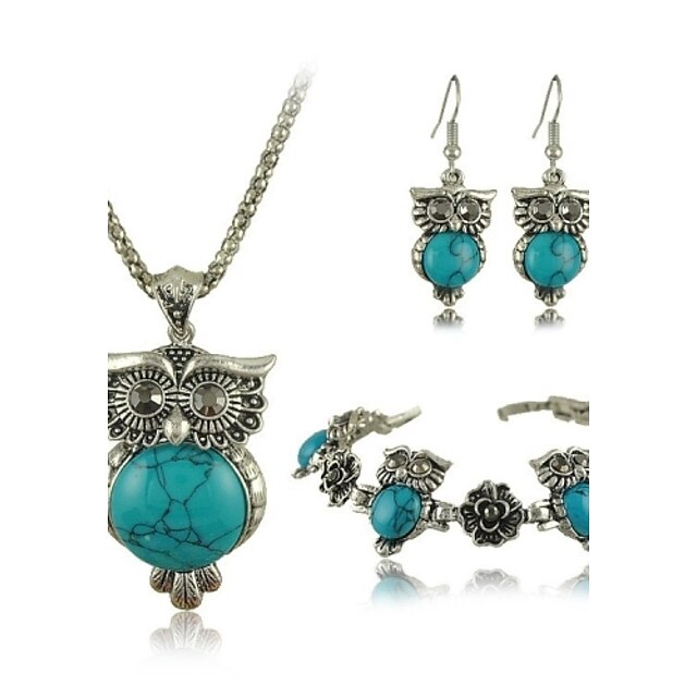  Pentru femei Turcoaz Set bijuterii - Turcoaz Vintage, Modă Include Pentru Petrecere Zi de Naștere Logodnă / Σκουλαρίκια / Coliere / Brățară