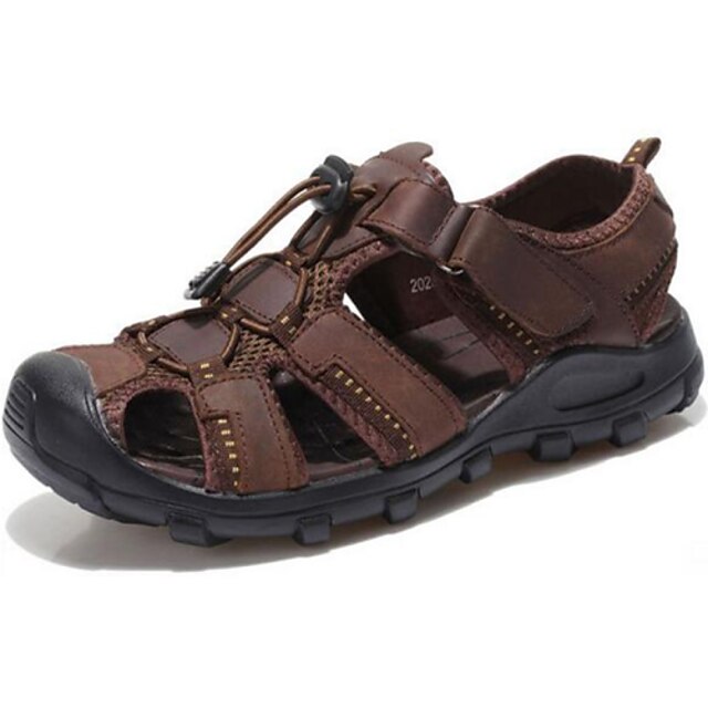  Men's Shoes Outdoor / Office & Career / Casual Leather Sandals Brown