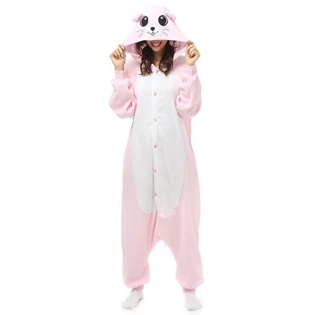  Adulți Kigurumi Pijama Kigurumi Mouse Animal Pijama Întreagă Lână polară Cosplay Pentru Bărbați și femei Sleepwear Pentru Animale Desen animat Festival / Sărbătoare Costume / Leotard / Onesie