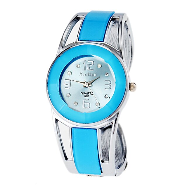  Dames Modieus horloge Armbandhorloge Kwarts Legering Band Bangle Elegant Blauw