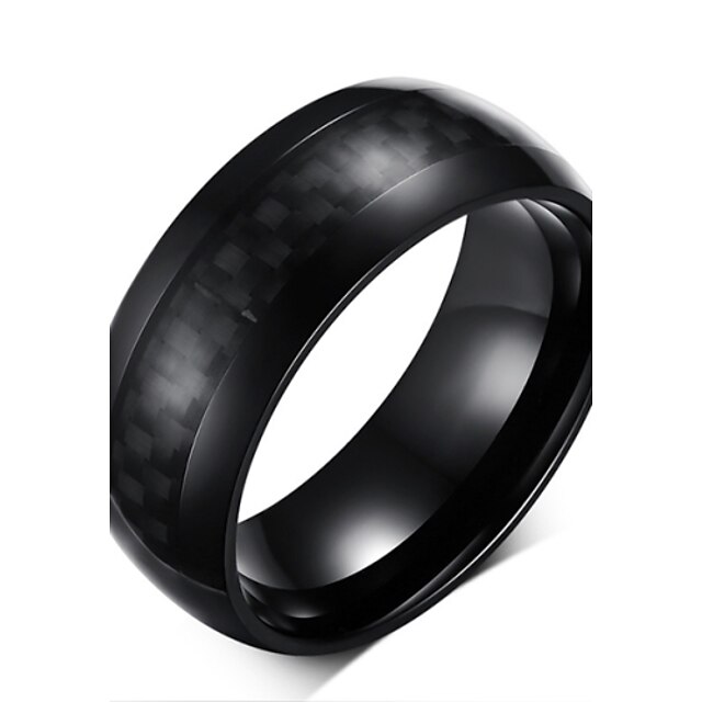  Men's Band Ring Ladies Fashion Titanium Steel Ring Jewelry Black For Party Daily Casual 7 / 8 / 9 / 10 / 11