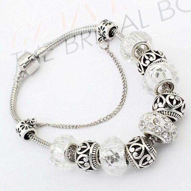  Women's Bracelet Bangles Beads Ladies Fashion Alloy Bracelet Jewelry Silver For Christmas Gifts Daily Casual