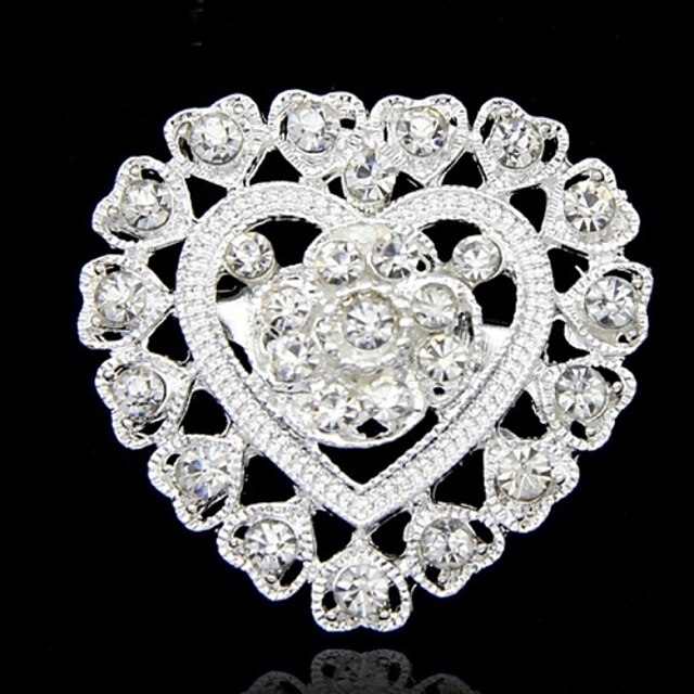  Femme Zircon cubique Mode Strass Broche Bijoux Argent Pour Quotidien Fête de Mariage