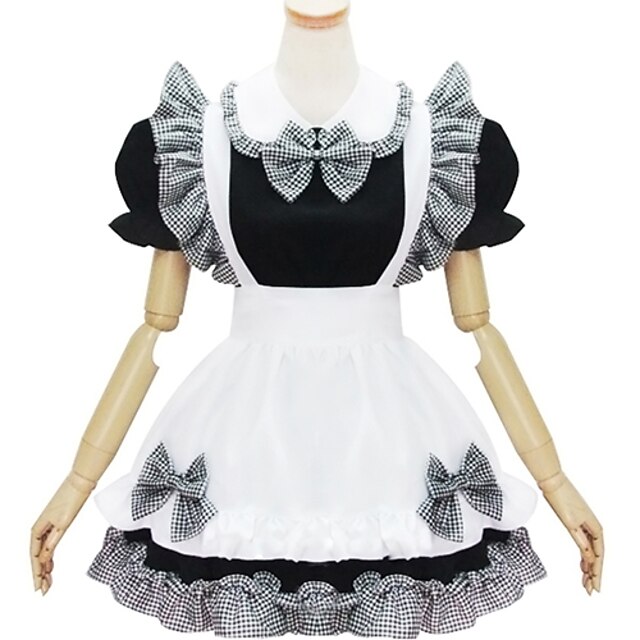  Gothic Lolita Dámské Pokojská Cosplay Bílá / Černá Krátký rukáv Short Length Kostýmy