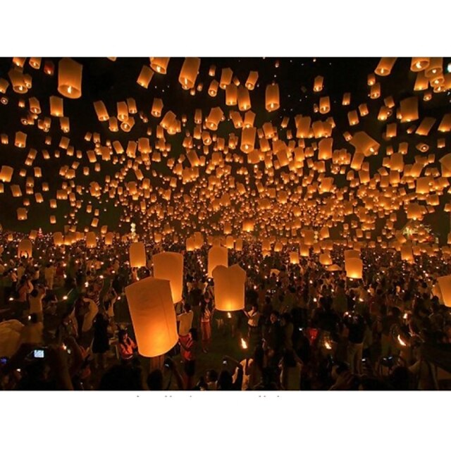 luftballon himmel lanterne flyvende lanterner ønsker lampe 4553085 – €3.50