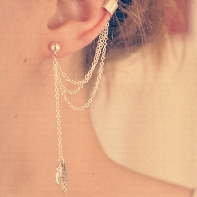  Women's Drop Earrings Helix Earrings cuff Ladies Simple Style Earrings Jewelry Gold / Silver For Wedding Party Holiday