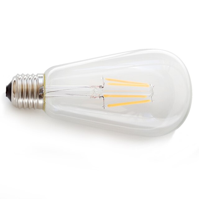  KAKANUO 1pc Lampadine LED a incandescenza 360 lm E26 / E27 4 Perline LED COB Decorativo Bianco caldo 85-265 V / 1 pezzo / RoHs / Certificata UL / ETL / ERP