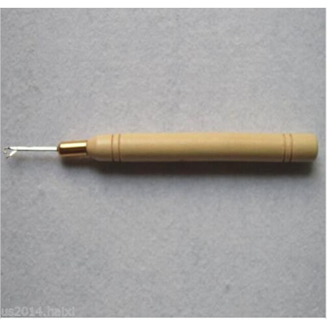  wooden handle pulling needle hook needles hair extension tools for all kinds micro beads rings