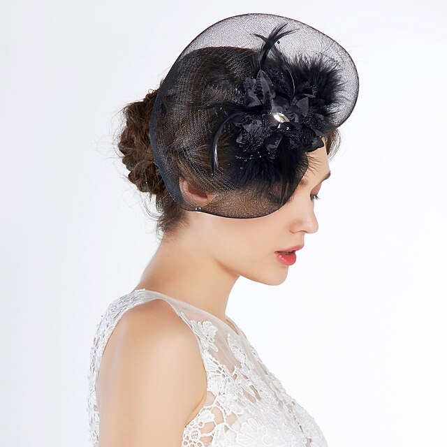  Tulle Birdcage Veils with 1 Special Occasion Headpiece