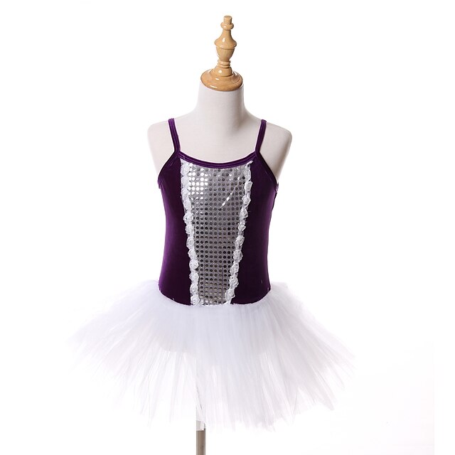  Ballet Robe Paillette Entraînement Utilisation Sans Manches Tulle Velours / Spectacle / Noël / Halloween / Princesse