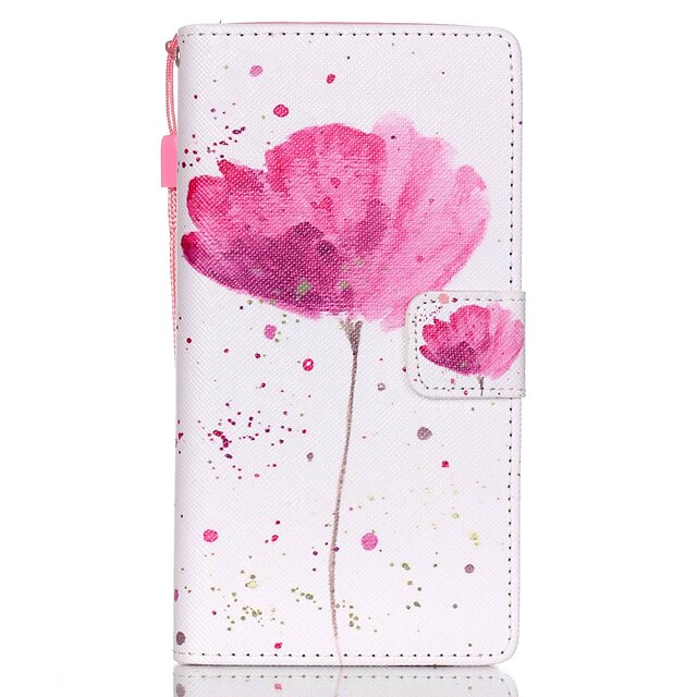  Case For Huawei / Huawei P8 Lite P8 Lite / Huawei Case Wallet / Card Holder / with Stand Full Body Cases Flower Hard PU Leather for Huawei P8 Lite / Huawei