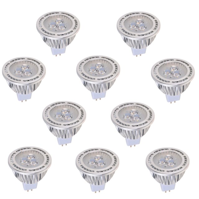 10 pezzi 3 W Faretti LED 450 lm 3 Perline LED COB Decorativo Bianco caldo Luce fredda 12 V 85-265 V / RoHs