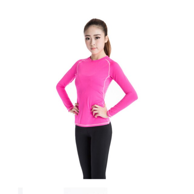  Women's Running T-Shirt Long Sleeves Quick Dry Moisture Permeability Breathable Sweat-wicking T-shirt Top for Yoga Exercise & Fitness