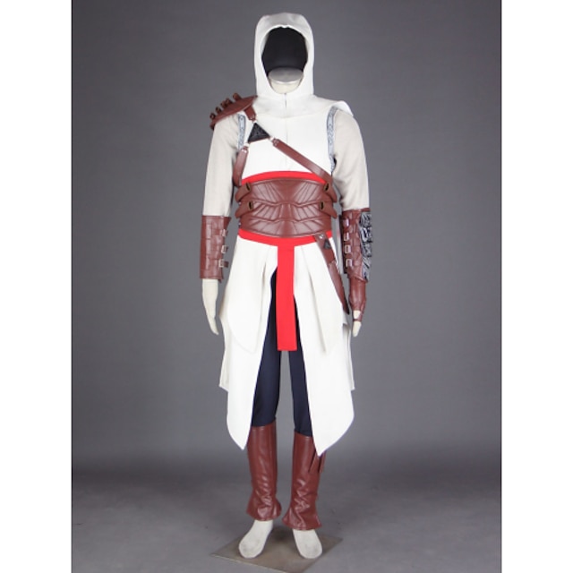  Inspired by Assassin Altair Video Game Cosplay Costumes Cosplay Suits Patchwork Pants Gloves Belt Costumes / Cloak / T-shirt / Hat / Shoulder Armor / Gauntlets