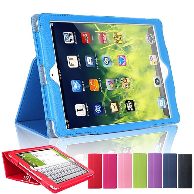  Case For Apple iPad Air 2 with Stand / Auto Sleep / Wake / Origami Full Body Cases Solid Colored PU Leather