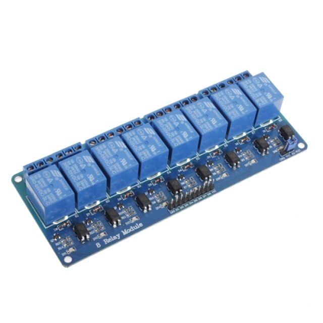 8 Kanal Relaismodul Brett fuer Arduino AVR PIC MCU ARM DSP Elektronik Blau__ O4R 