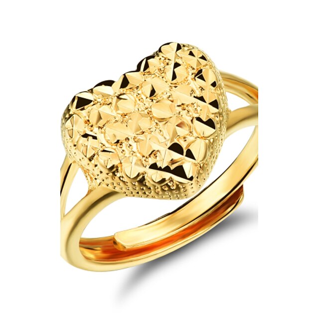  Women's Band Ring - Gold Plated Adjustable For Wedding / Party / Daily