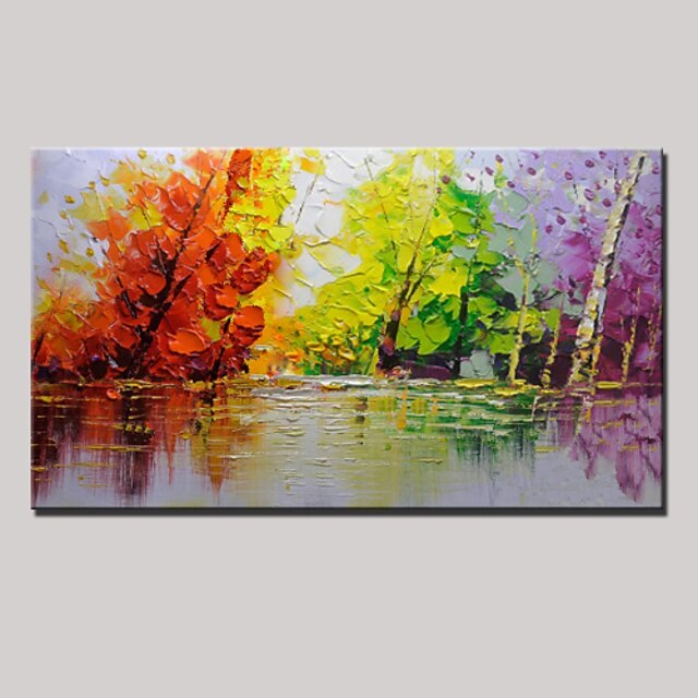  Oil Painting Hand Painted - Abstract Landscape Modern Stretched Canvas