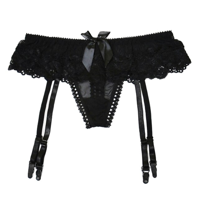  Women's Sexy Lace Garters & Suspenders Nightwear with T-Back Women's Lingerie (Stocking Not Included)