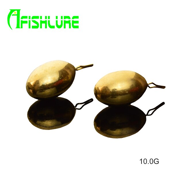  Afishlure Copper Pour Lure Weights Fishing Accessaries Fishing Weight Copper Pendants  10g Fishing Sinkers 4pcs/lot