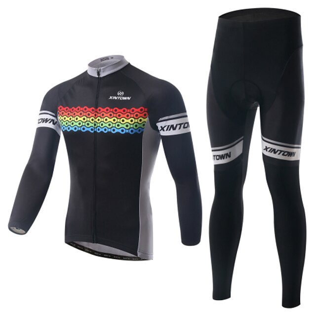  Maglia con pantaloni da ciclismo Per uomo Maniche lunghe BiciclettaTraspirante / Resistente ai raggi UV / Permeabile all'umidità /