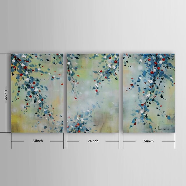  Oil Painting Modern Abstract  Set of 3 Hand Painted Canvas with Stretched Framed