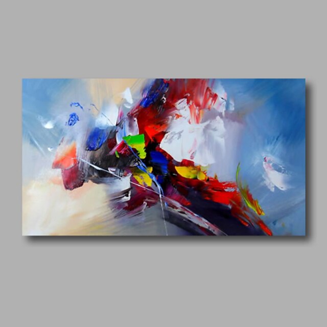 Oil Painting Hand Painted Horizontal Abstract Modern Stretched Canvas / Rolled Canvas