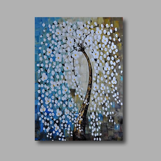  Oil Painting Hand Painted - Floral / Botanical Modern Canvas