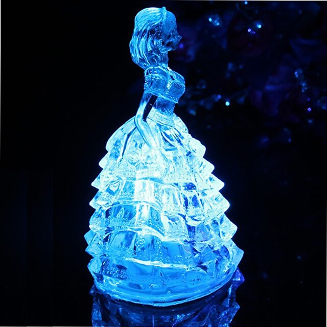 11x 7 cm mooie prinses romantische kleurrijke kristallen kleine nachtlampje led lamp 1pc