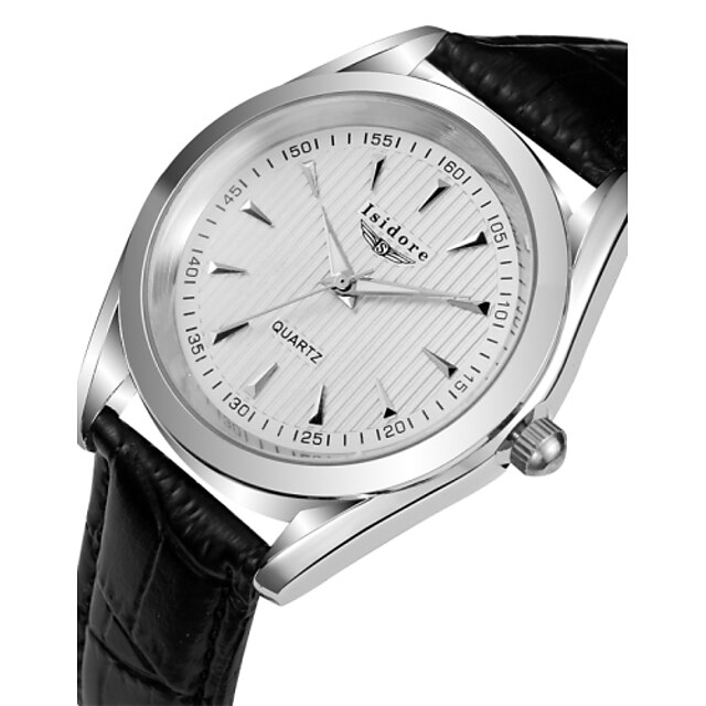  Men‘s Fashion Casual Genuine Leather Quartz Watches Wrist Watch Cool Watch Unique Watch