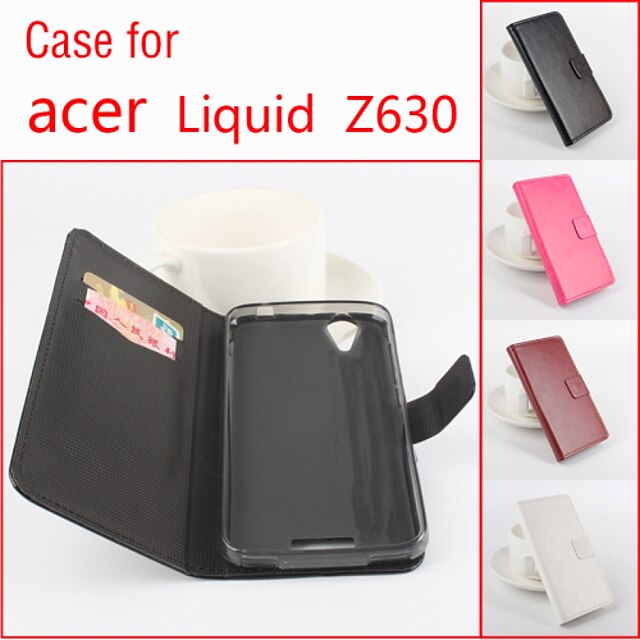  Case Kompatibilitás Acer Acer tok Kártyatartó Állvánnyal Flip Mágneses Héjtok Tömör szín Kemény PU bőr mert