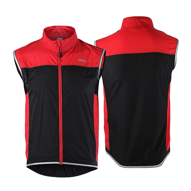 Arsuxeo Men's Cycling Vest High Visibility Windproof Breathable Quick